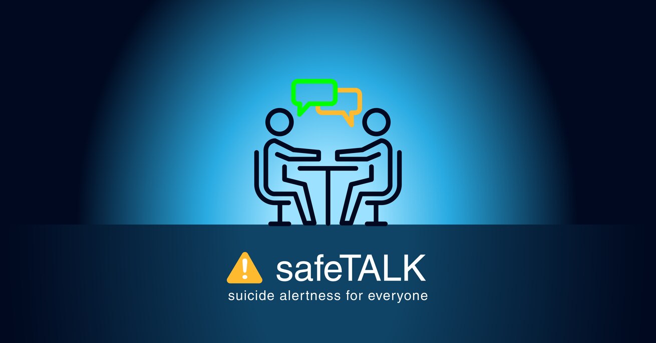 Nearly two-dozen U.S. Space Force Guardians and U.S. Airmen participated in the Suicide Alertness for Everyone class Sept. 21, 2021, at Patrick Space Force Base, Florida. The course uses realistic scenarios to teach people how to help individuals who may be at risk for suicide. (U.S. Space Force graphic by Michael Frye)