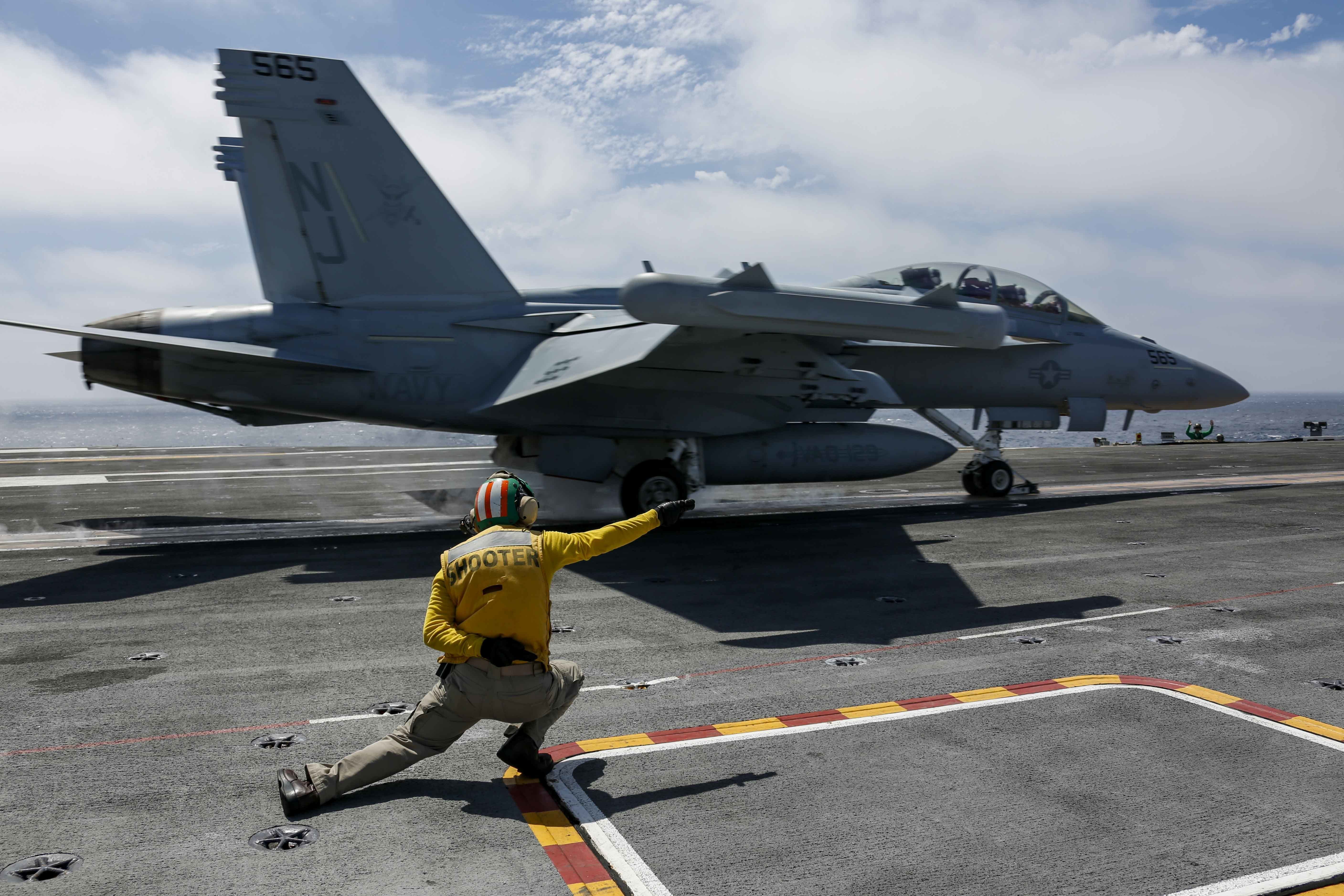 EA-18G Growler assigned to the Electronic Attack Squadron (VAQ) 129