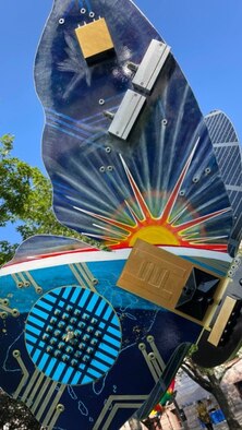 Space-themed butterfly supports local charity.