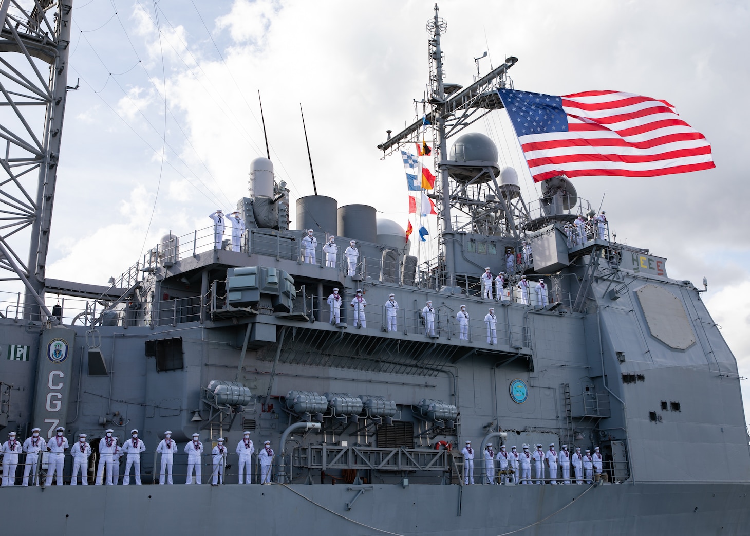 Ticonderoga-class guided missile cruiser USS Port Royal (CG 73) return to Joint Base Pearl Harbor - Hickam from deployment, April 27.