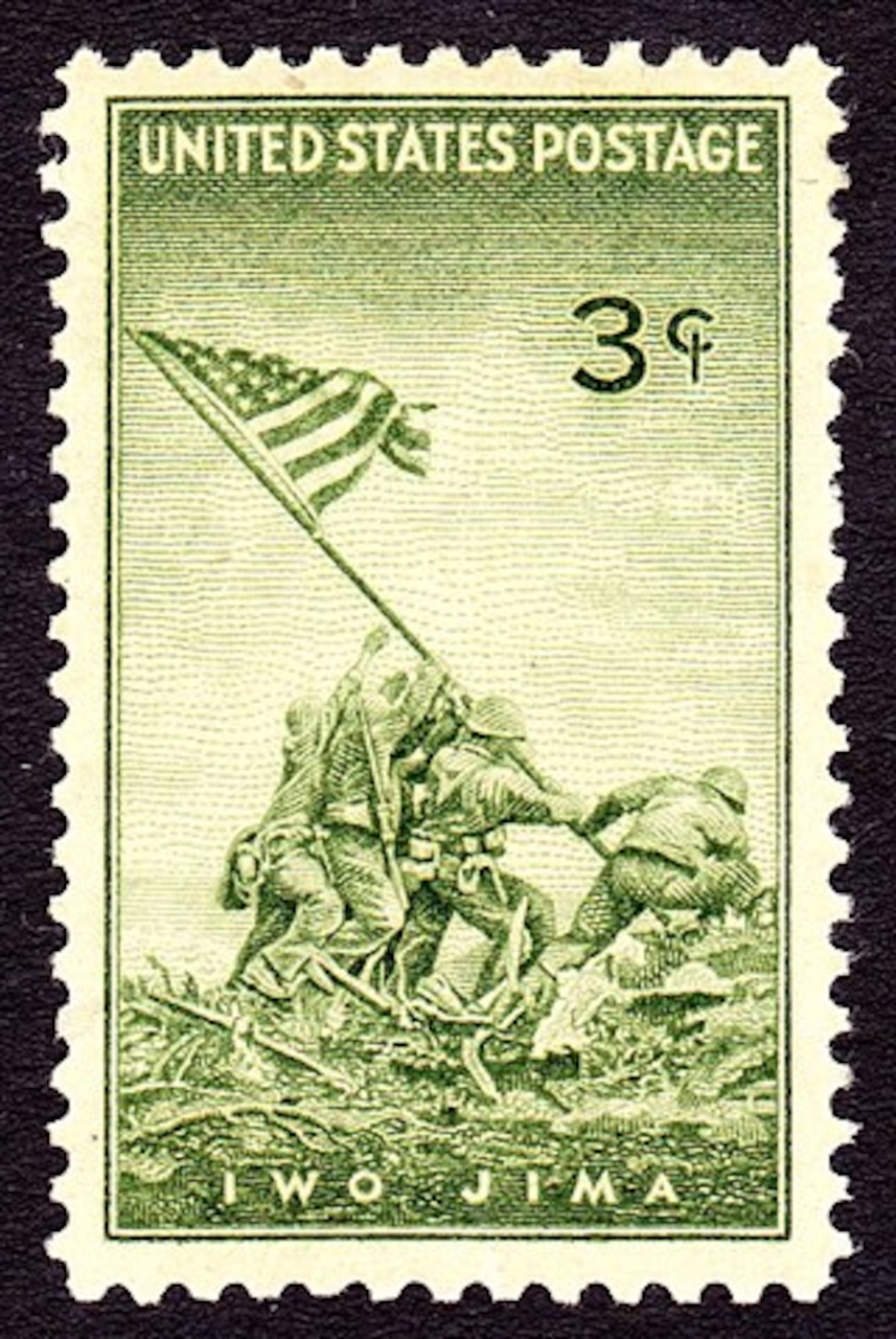 A postage stamp.