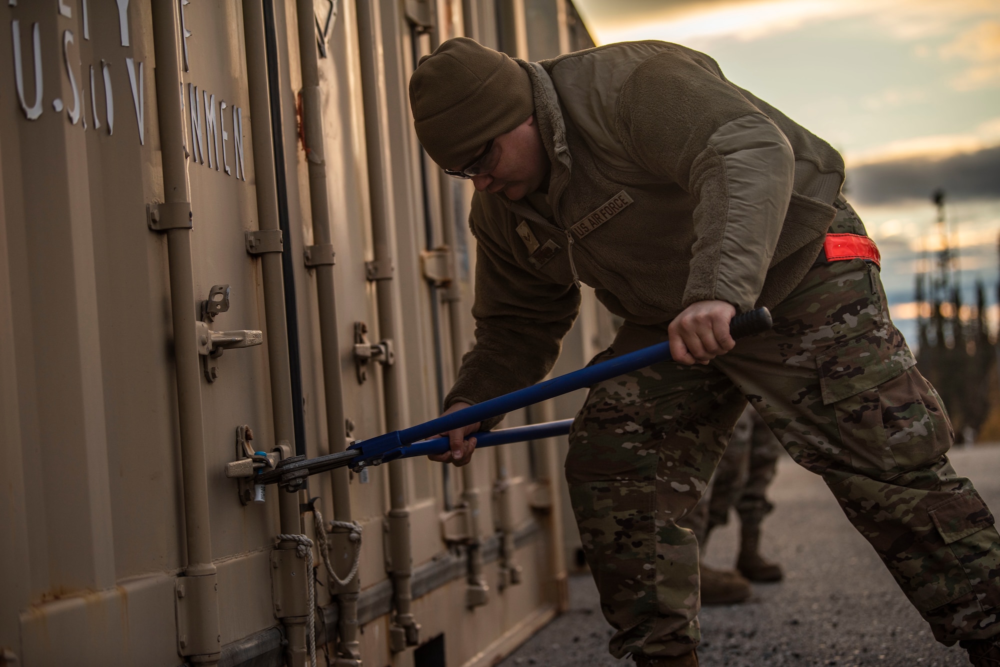 The munitions barge is a task conducted biannually by the 354th MUNS that receives, inspects and stores munitions.