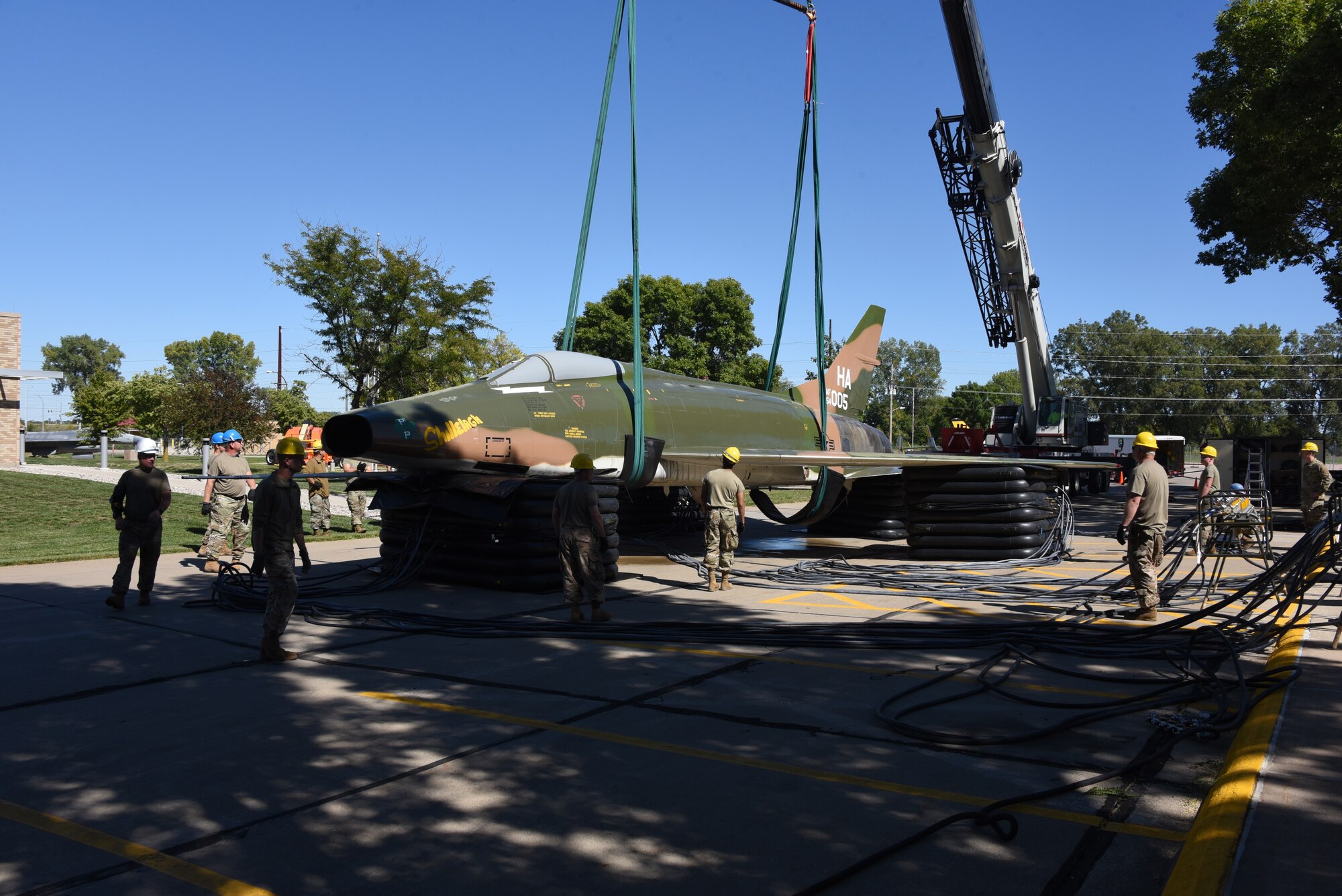 F-100 is removed from static display