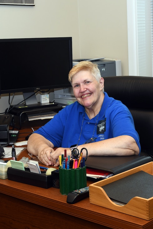Woman sitting at desk