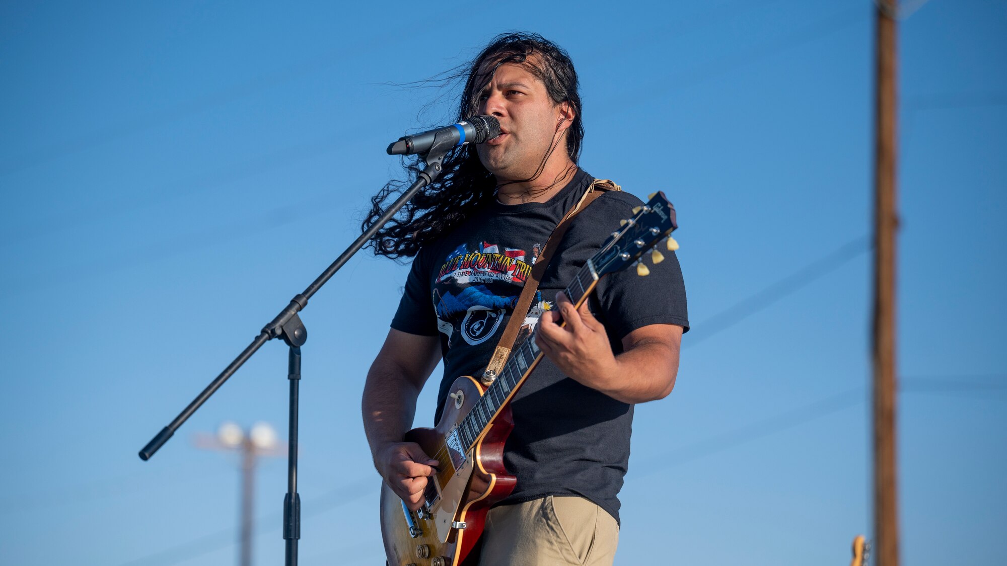 The Blue Mountain Tribe performs at the 74th Air Force Birthday picnic at Edwards Air Force Base, California, Sept. 17. (Air Force photo by Giancarlo Casem)