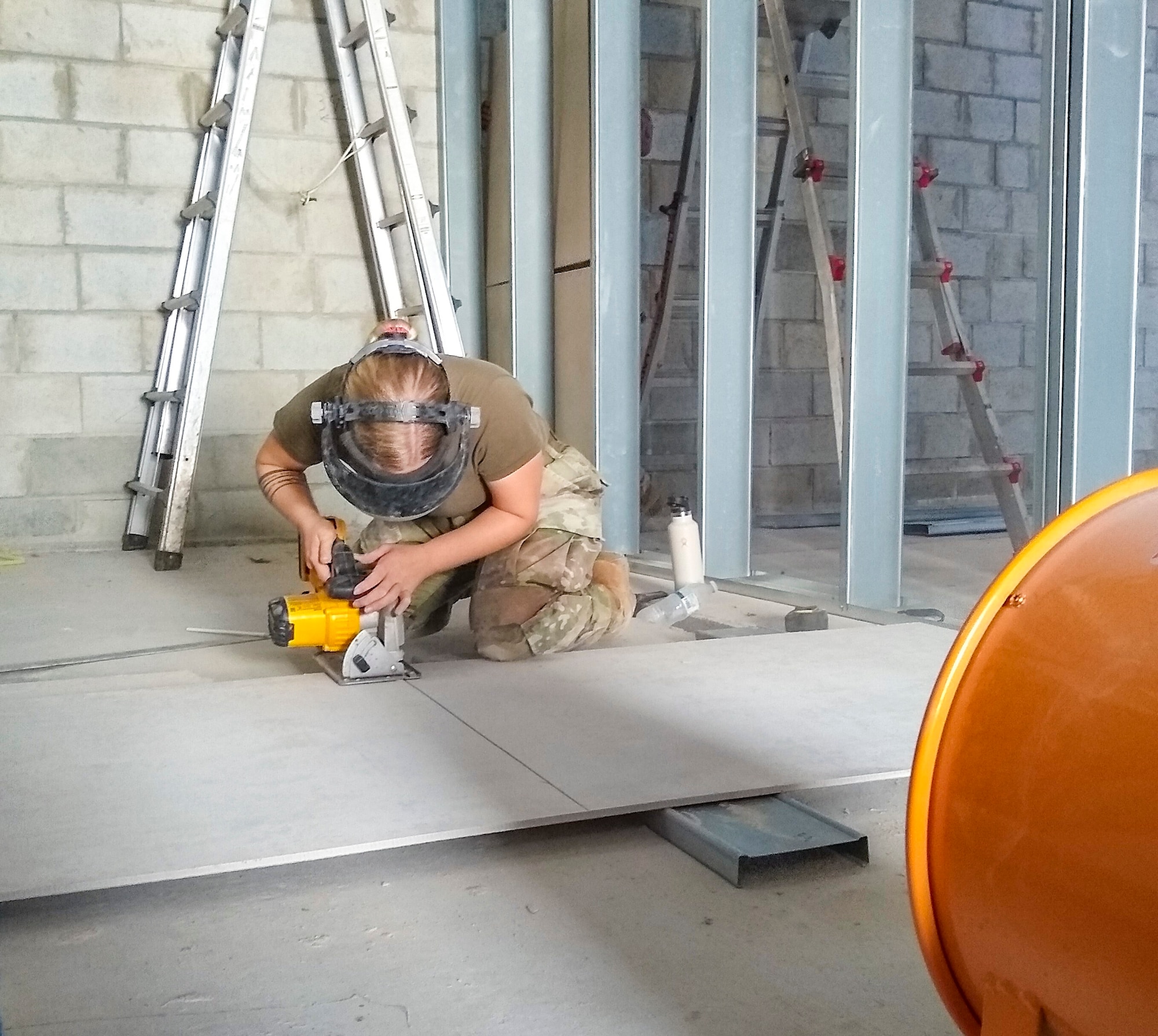 554th RED HORSE Squadron builds new latrine, laundry facility at Kunsan Air Base.