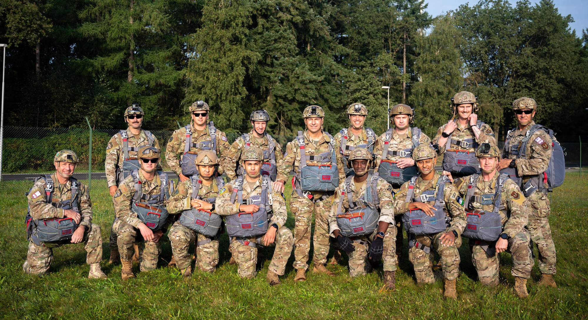 U.S. Airmen and NATO allies group photo.