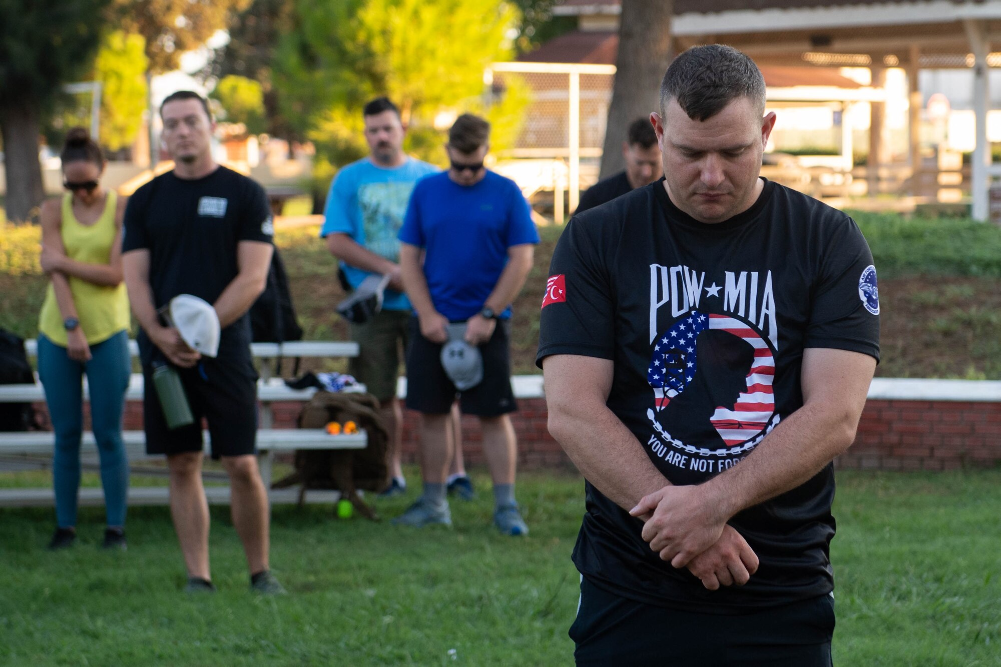 Moment of silence during POW/MIA event