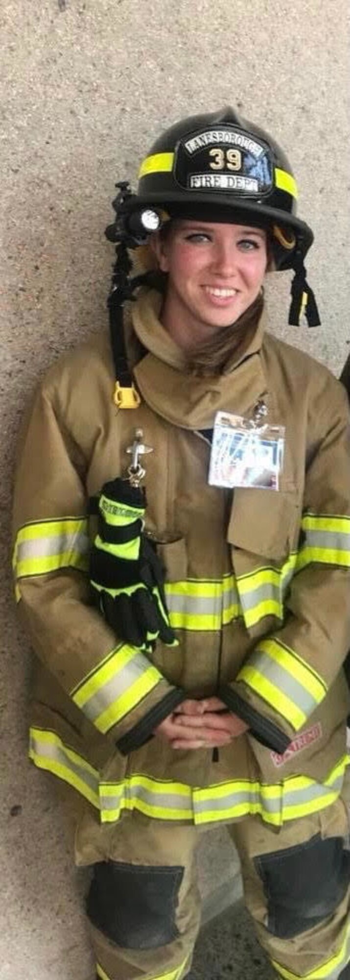 United States Air Force Staff Sgt. Caitlyn Durant, a Lanesborough, Massachusetts firefighter and 104th Fighter Wing Airman, poses for a photo during a memorial stair climb event for the Stephen Siller foundation Sept. 16, 2018, in Albany, New York. Durant has been with the 104FW, Massachusetts Air National Guard's Weapons Flight since January of 2021 and was previously a member of the 158th Fighter Wing, Vermont Air National Guard. (U.S. Air National Guard courtesy photo)