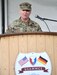 U.S. Army Col. Shane Roach, U.S. Army Medical Materiel Center-Europe commander speaks at the Kaiserslautern Army Depot ribbon cutting ceremony on Sep. 17, 2021, at Kaiserslautern, Germany. The ceremony formalizes the move from the command’s former base in the Husterhoeh Kaserne in Pirmasens, Germany, where it has called home since 1975. USAMMCE provides theater level Class VIII medical supplies for U.S. Army Europe & Africa units.