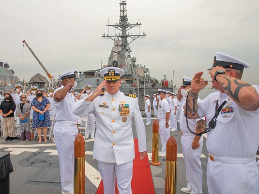 USS Milius holds Change of Command ceremony