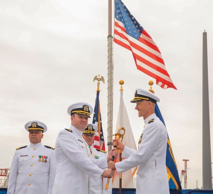 USS Milius holds Change of Command ceremony