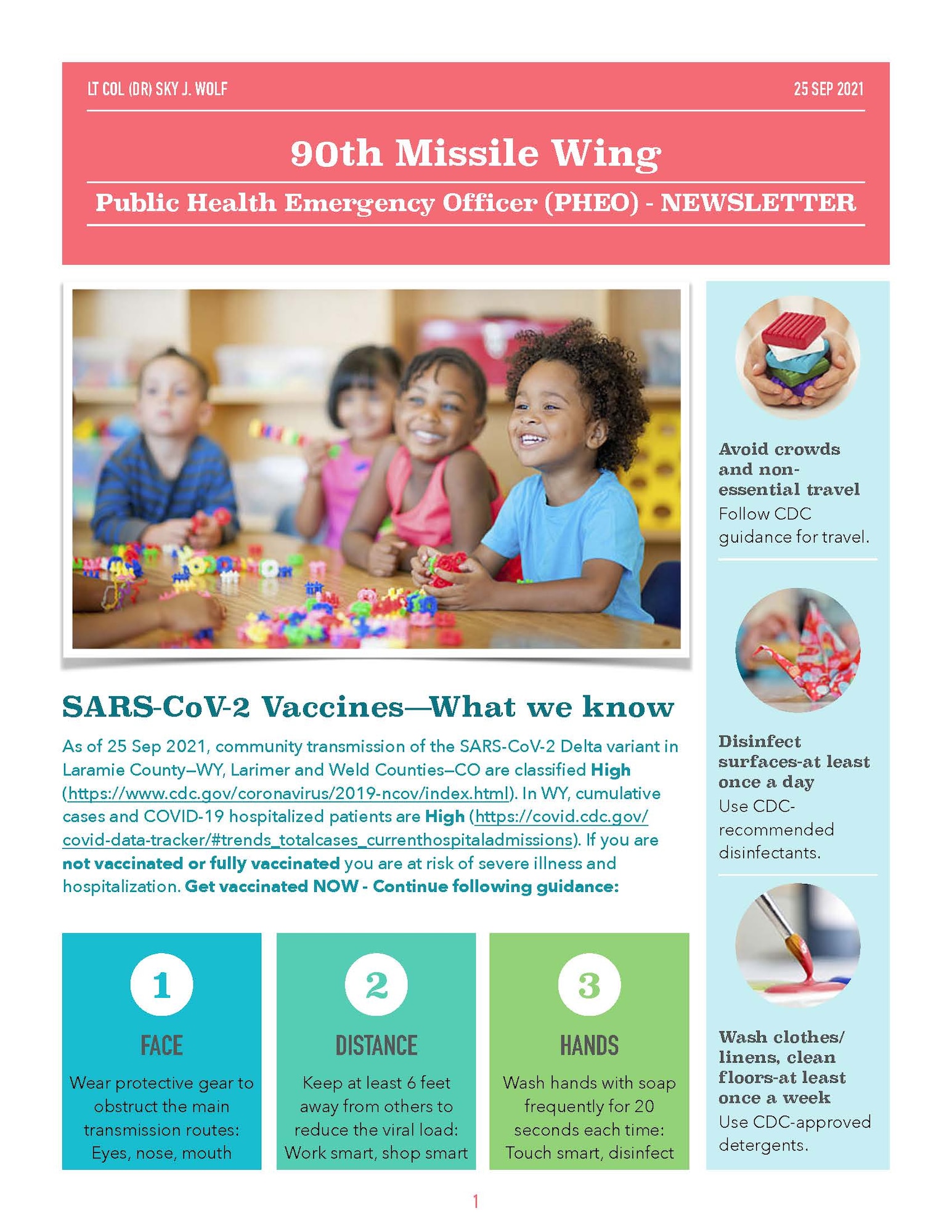 The 90th Missile Wing Public Health Emergency Officer explains the data behind SARS-CoV-2 and being vaccinated.  With the Delta variant spreading, it's vital that people are taking the proper safety precautions. (U.S. Air Force graphic by Lt. Col. Sky Wolf.)