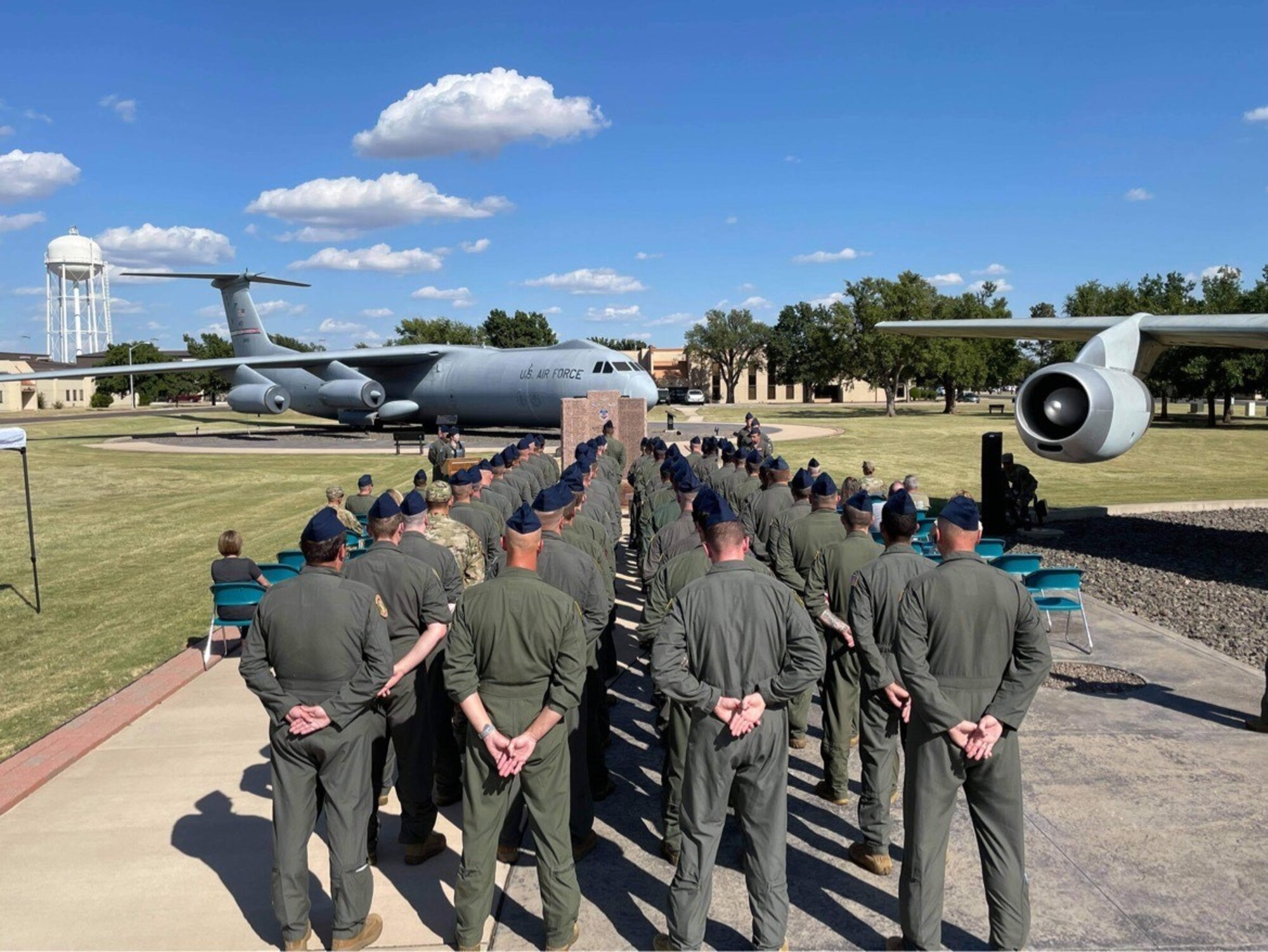 people stand in formation