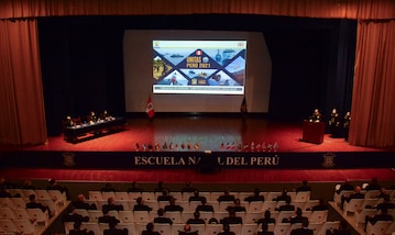 Multinational forces gather for the opening ceremony to kick off UNITAS LXII at the Peruvian Naval Academy, Sept. 27, 2021.