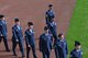 Airmen take part in pre-game activities