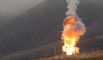 A Ground-based Interceptor missile, an element of the nation’s Ground-based Midcourse Defense system, was launched from North Vandenberg Sept. 12 by Space Launch Delta 30 officials, the U.S. Missile Defense Agency, and U.S. Northern Command. (U.S. Space Force photo by Airman Kadielle Shaw)