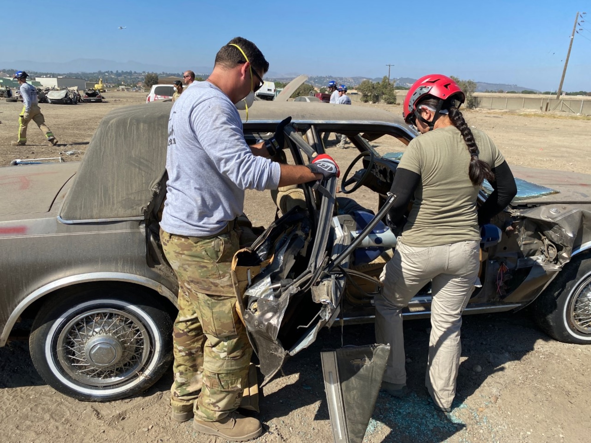 Air National Guard members exercising search and extraction skills