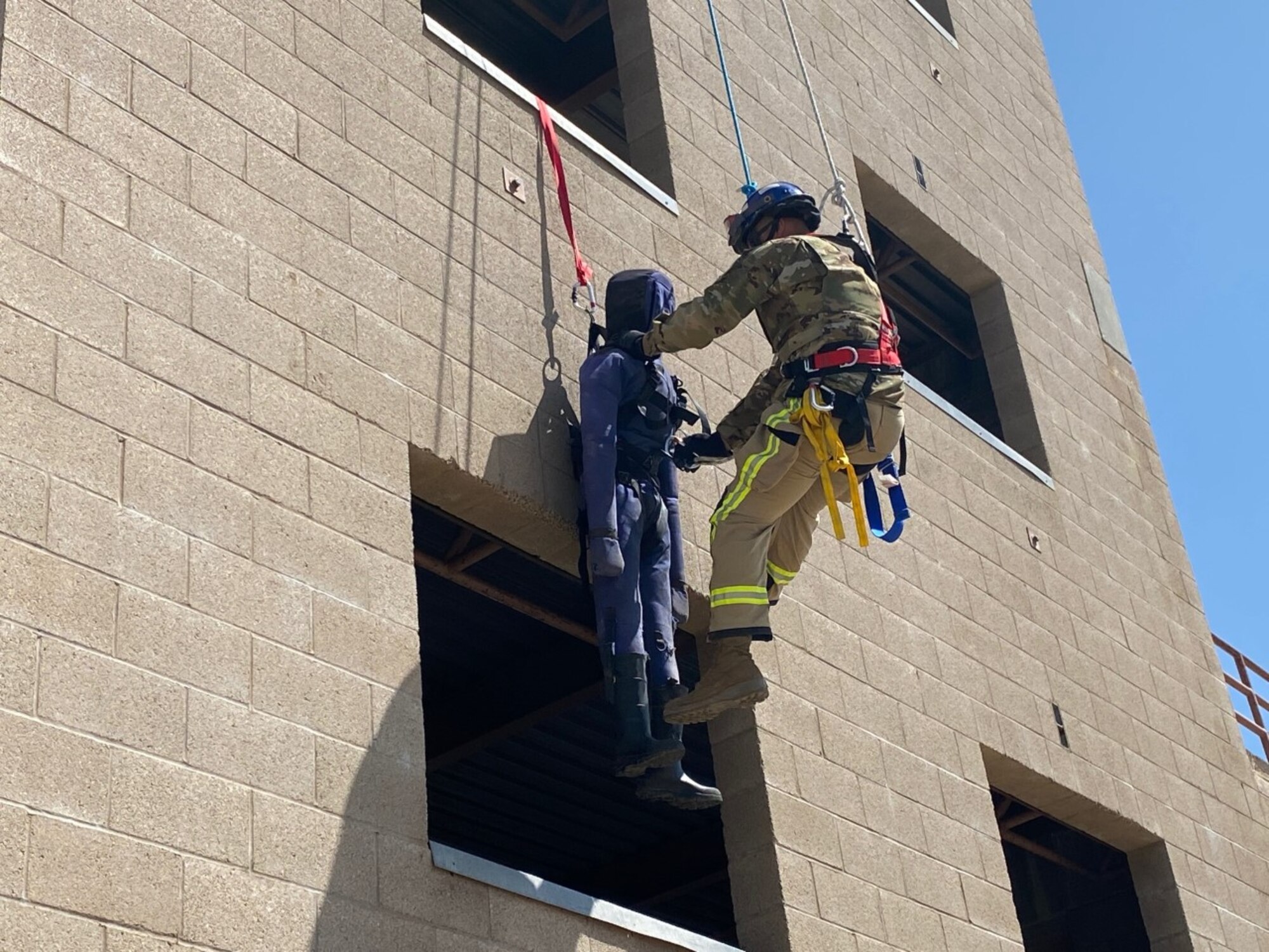 Air National Guard members exercising search and extraction skills