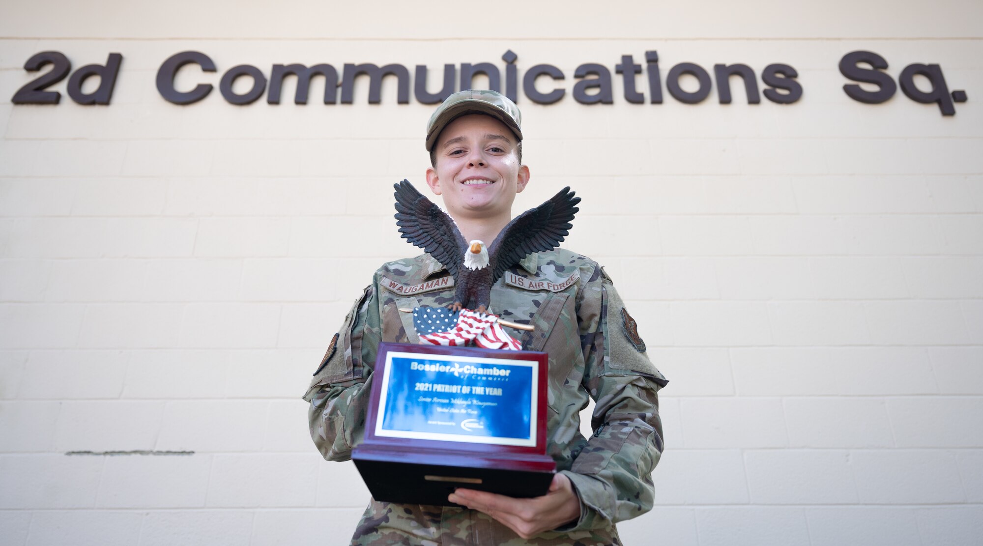 Waugaman was put up for the Patriot Award for her life-saving efforts on a Bomber Task Force deployment at the beginning of 2021 where she saved the life of a drowning snorkeler
