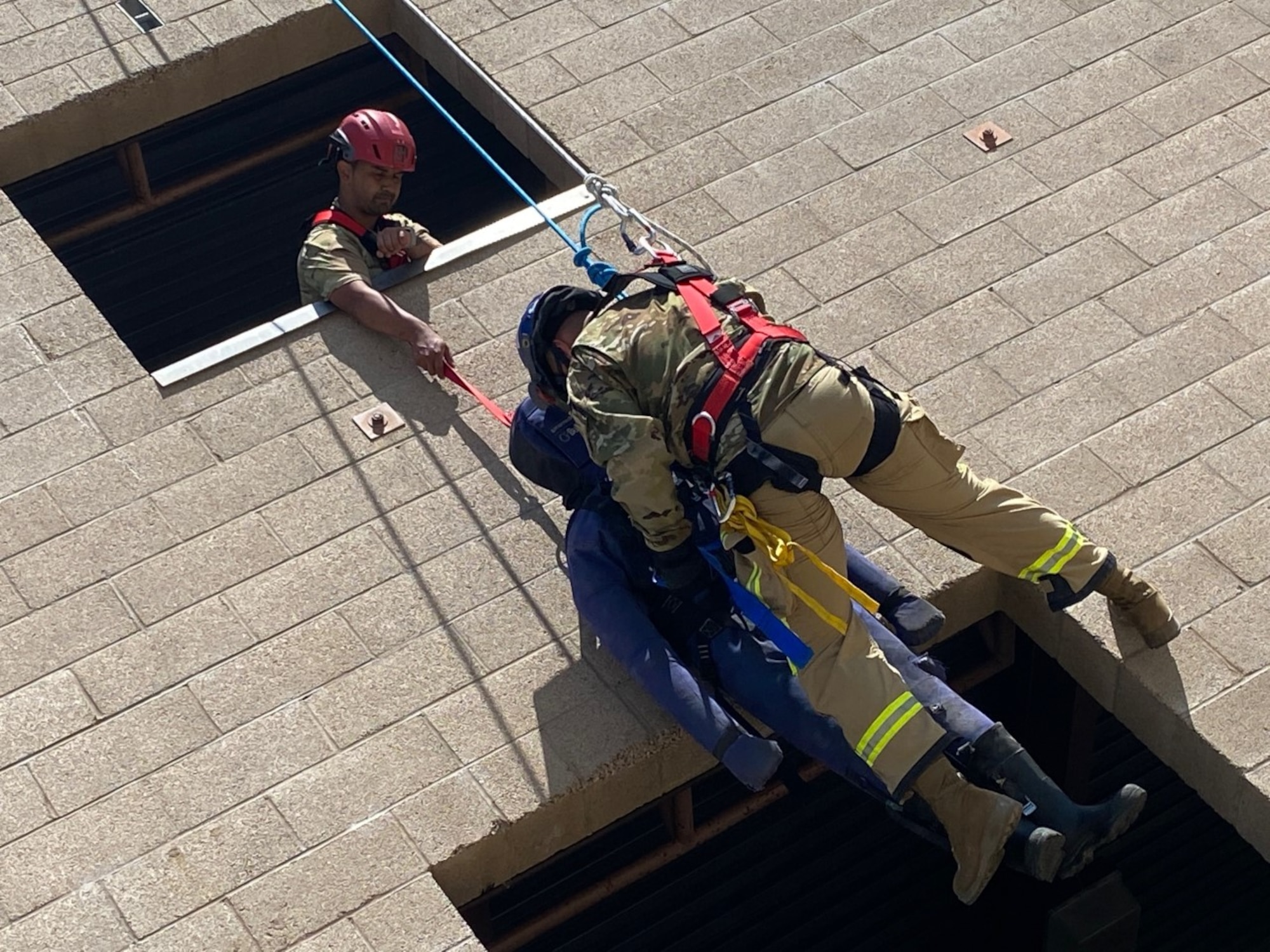 Air National Guard members exercising search and extraction skills