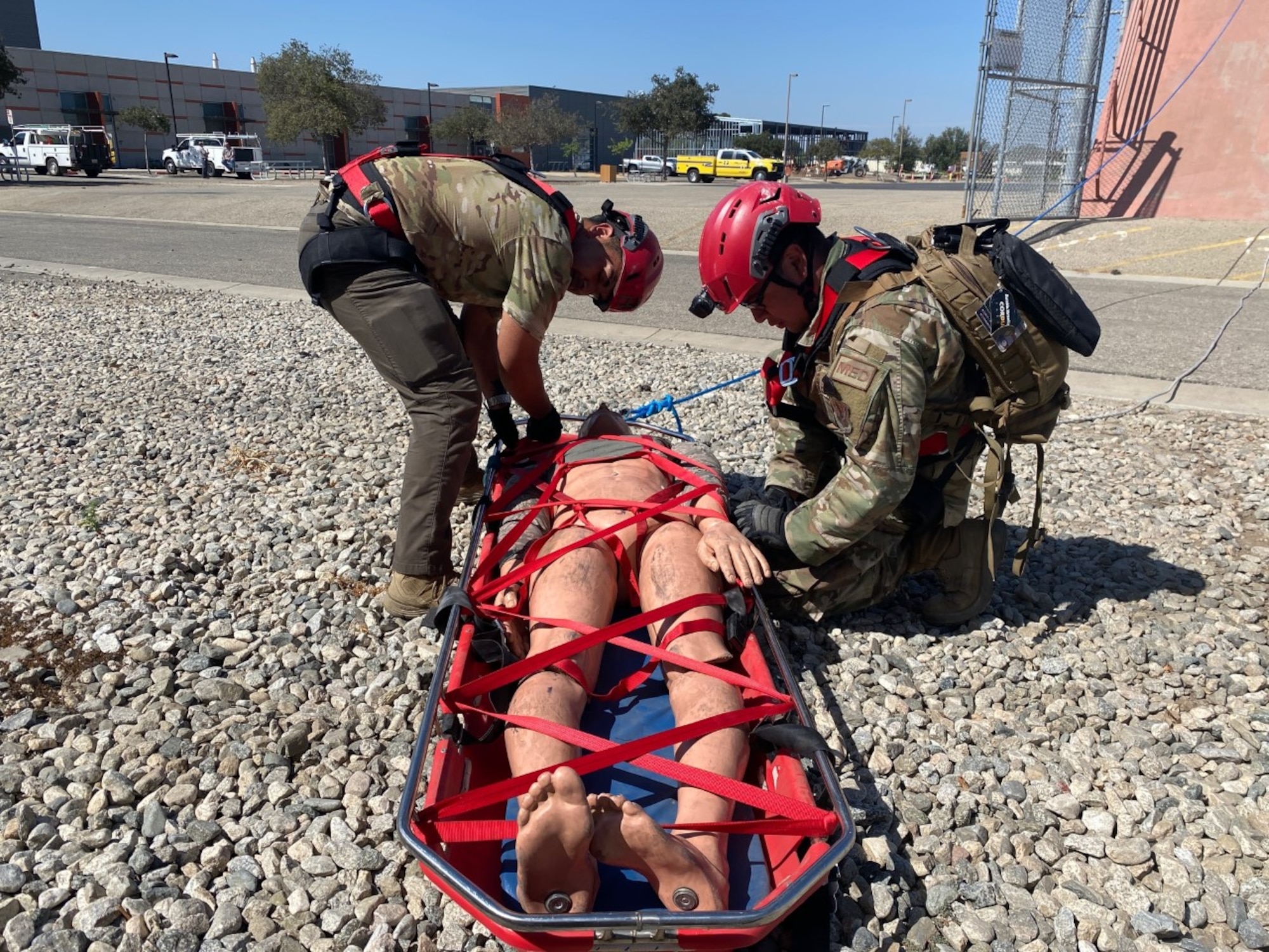 Air National Guard members exercising search and extraction skills