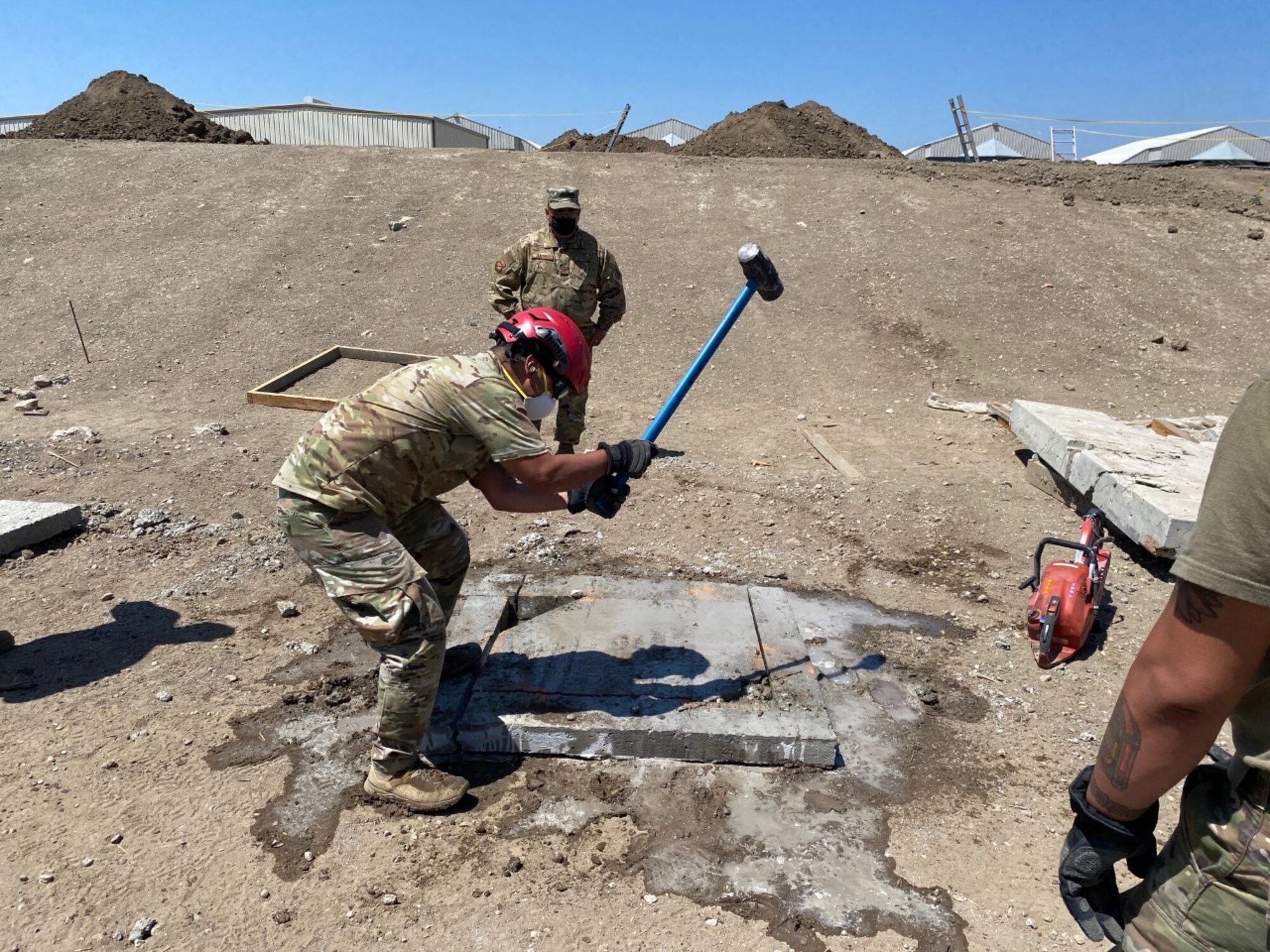 Air National Guard members exercising search and extraction skills