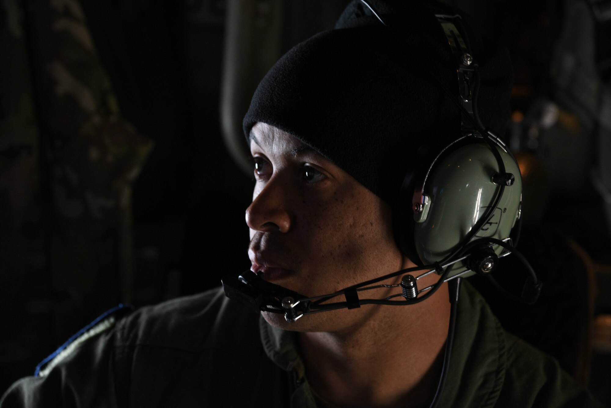 Staff Sgt. Keith Taylor, 53rd Weather Reconnaissance Squadron loadmaster, prepares dropsondes for the storm as the Hurricane Hunters fly into Hurricane Sam, Sept. 27.  Hurricane Sam had downgraded to a category 3 hurricane when the AF Reserve Hurricane Hunters entered, but was intensifying before they headed back. The Hurricane Hunters gather data weather data from dropsondes and aircraft sensors, which is given to the National Hurricane Center to assist them with their forecasts and storm warnings. (U.S. Air Force photo by Jessica L. Kendziorek)