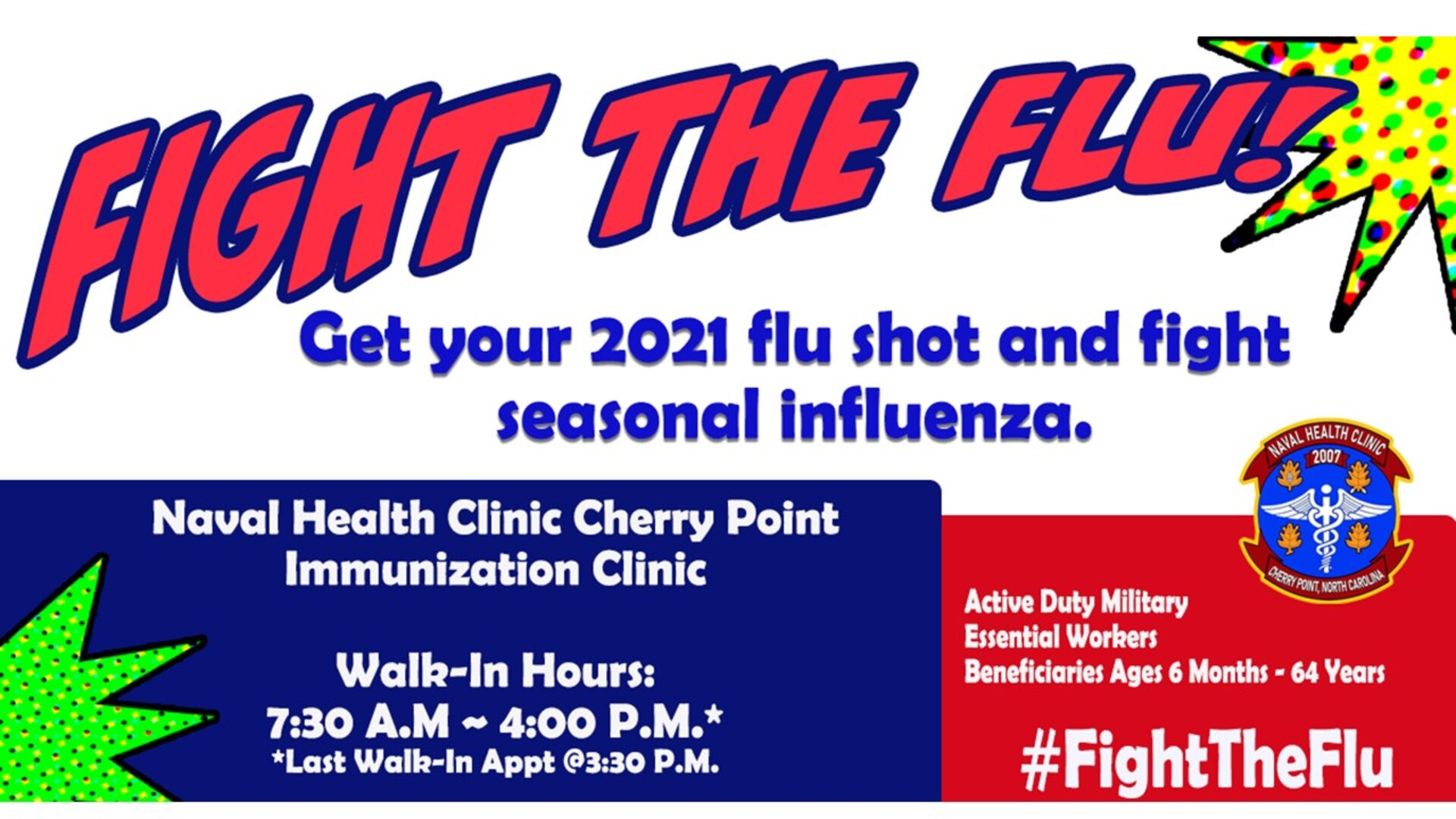 Fight the Flu.  Get your 2021 flu shot and fight seasonal influenza.