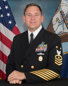 Official photo of FORCM Jeffery A. Barnes, force master chief, Navy Expeditionary Combat Command.