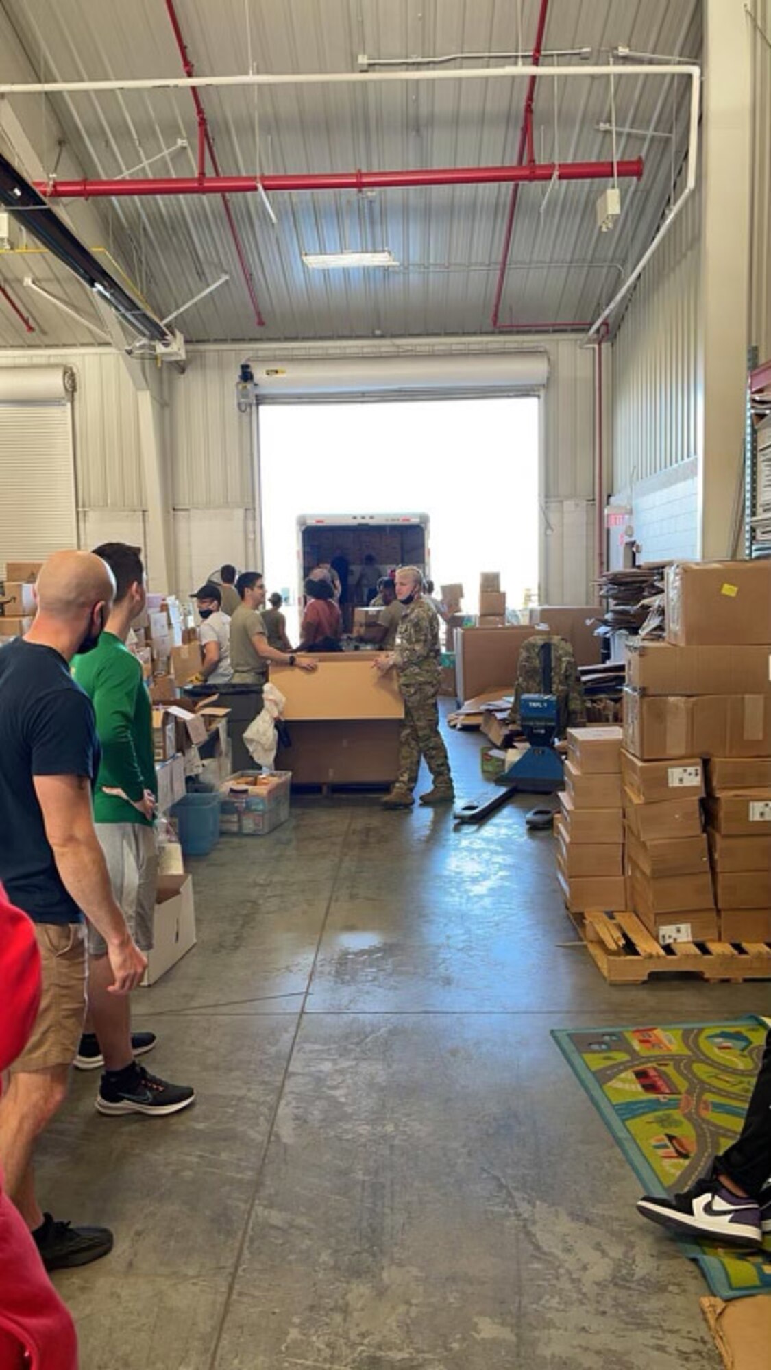Members with the Seymour Johnson Air Force Base Logistics Readiness Squadron teamed with local businesses to gather supplies in support of Operation Allies Welcome.