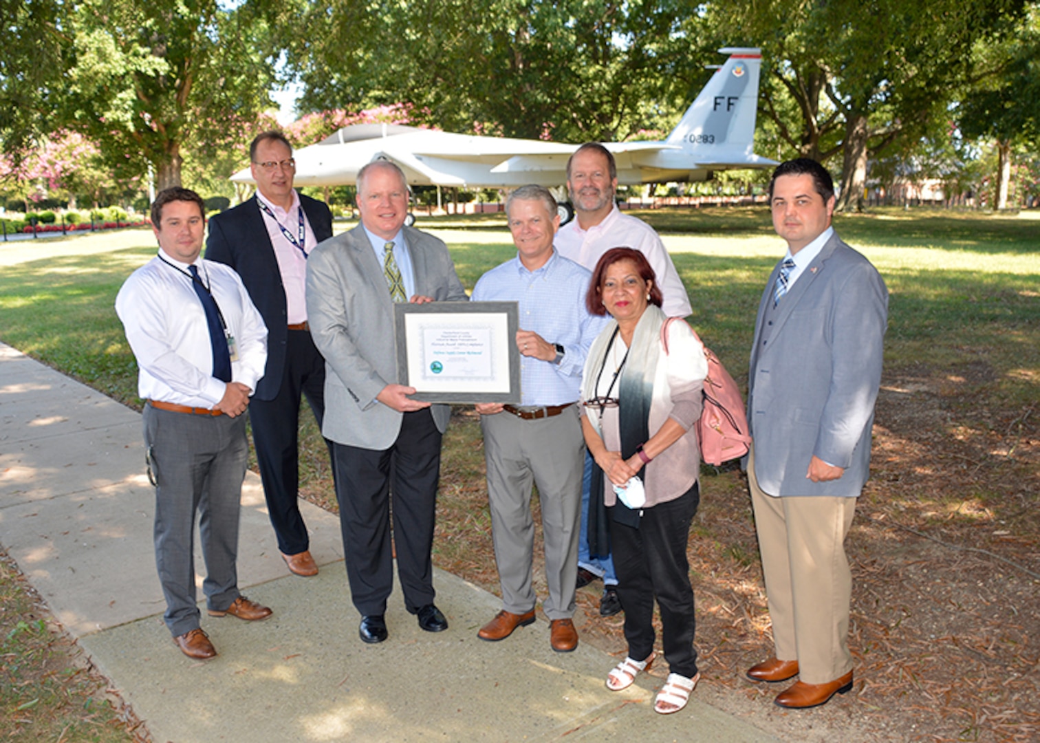Chesterfield County toasts DLA Installation Management Richmond’s wastewater treatment efforts at DSCR with Platinum Award