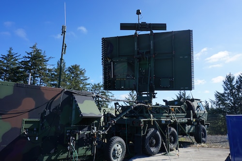 photo of TPS-75 radar on military vehicle