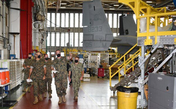 Marine Corps Installations East Commanding General tours Fleet Readiness Center East depot