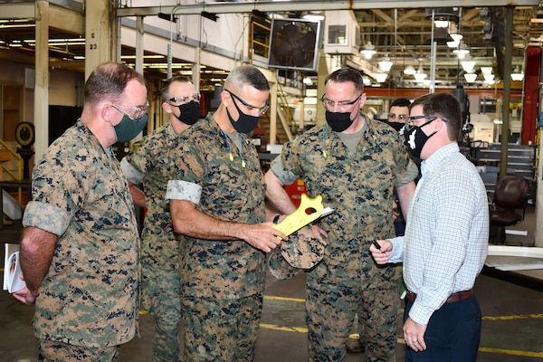 Marine Corps Installations East Commanding General tours Fleet Readiness Center East depot