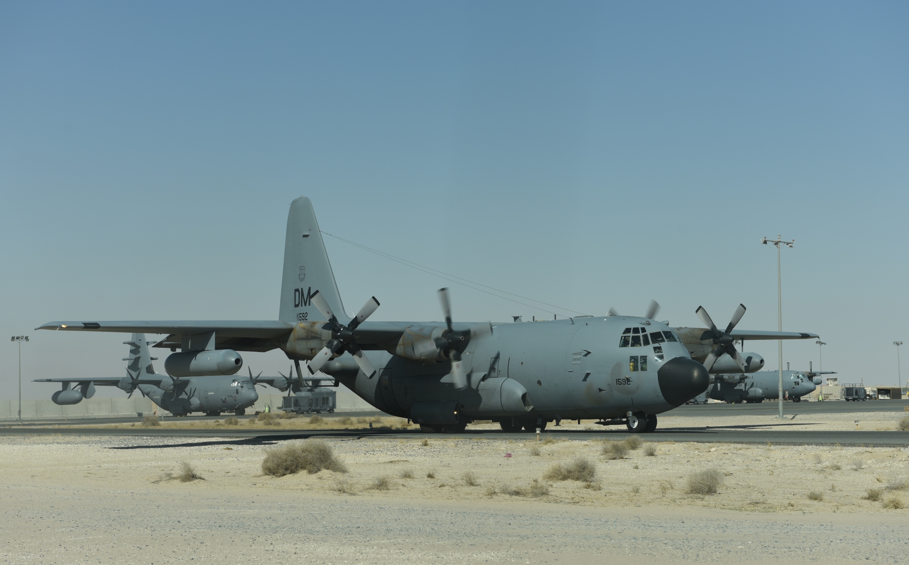 EC 130H Compass Call Air Force Fact Sheet Display