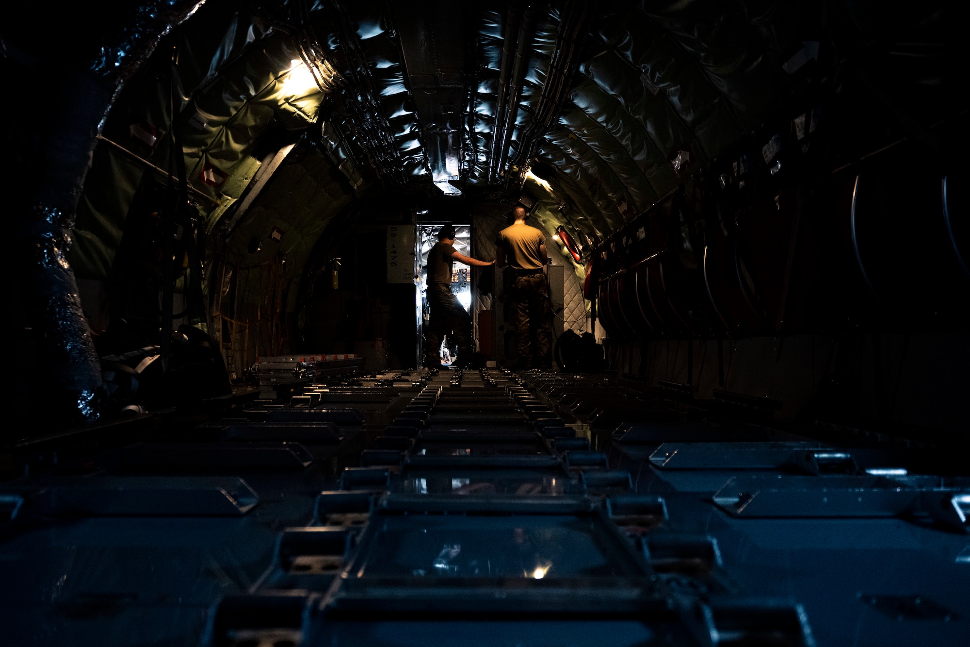 airmen preparing for a flight