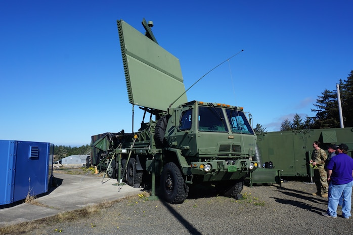 photo of TPS-75 radar on military vehicle