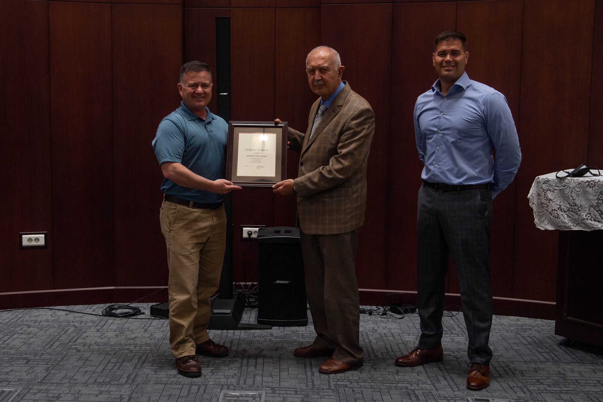 Mehmet Nur Tanisik, 717th Air Base Squadron host nation attorney advisor is celebrated for his 40 years of service.