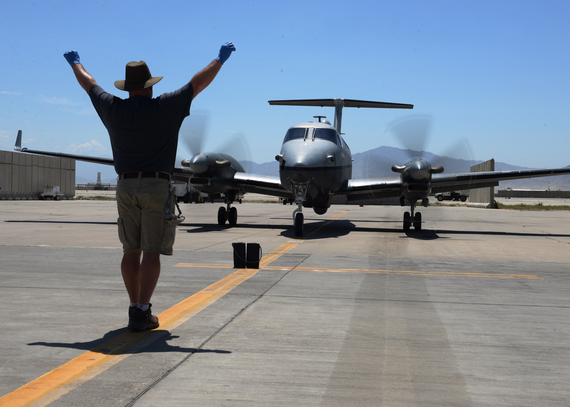 MC-12W preparing to takeoff