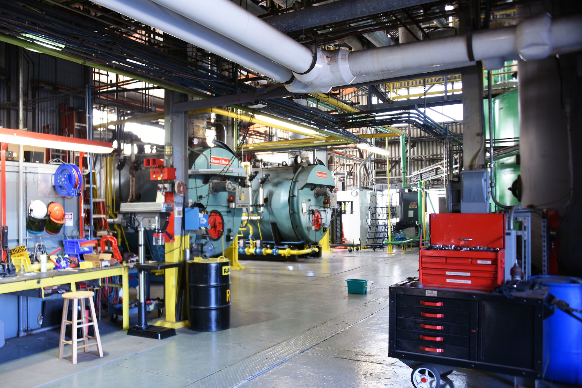 A picture of the inside part of the power plant.