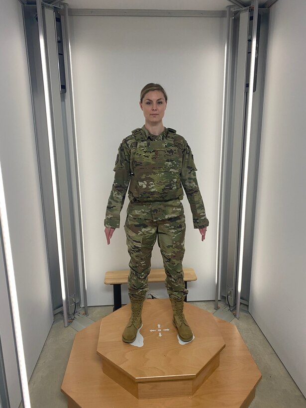 Airmen test the fit and mobility of the TEP system. (U.S. Air Force photo/Taylor Harrison)