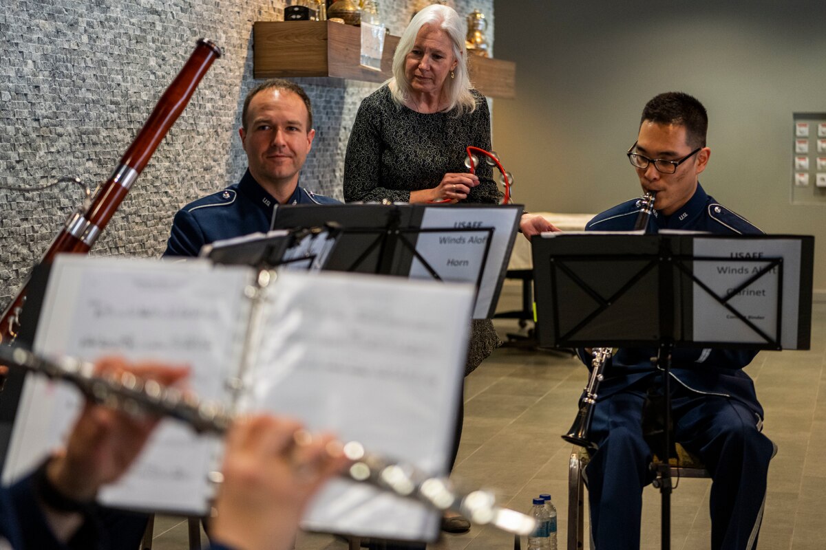 Winds Aloft USAFE Woodwind Quintet engages with 435th ABS, Izmir
