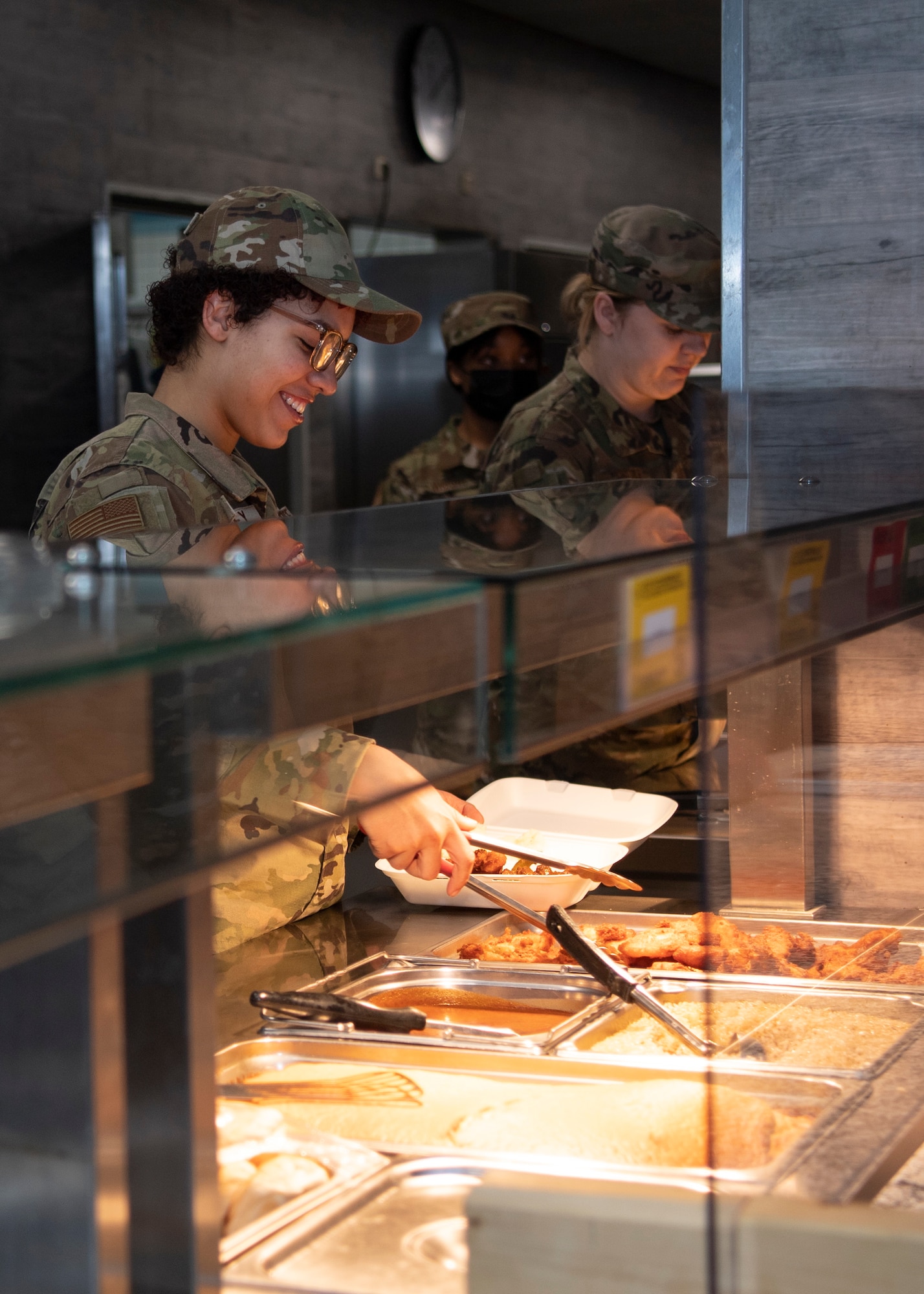 Airman serving lunch on Spangdahlem Air base, Germany.