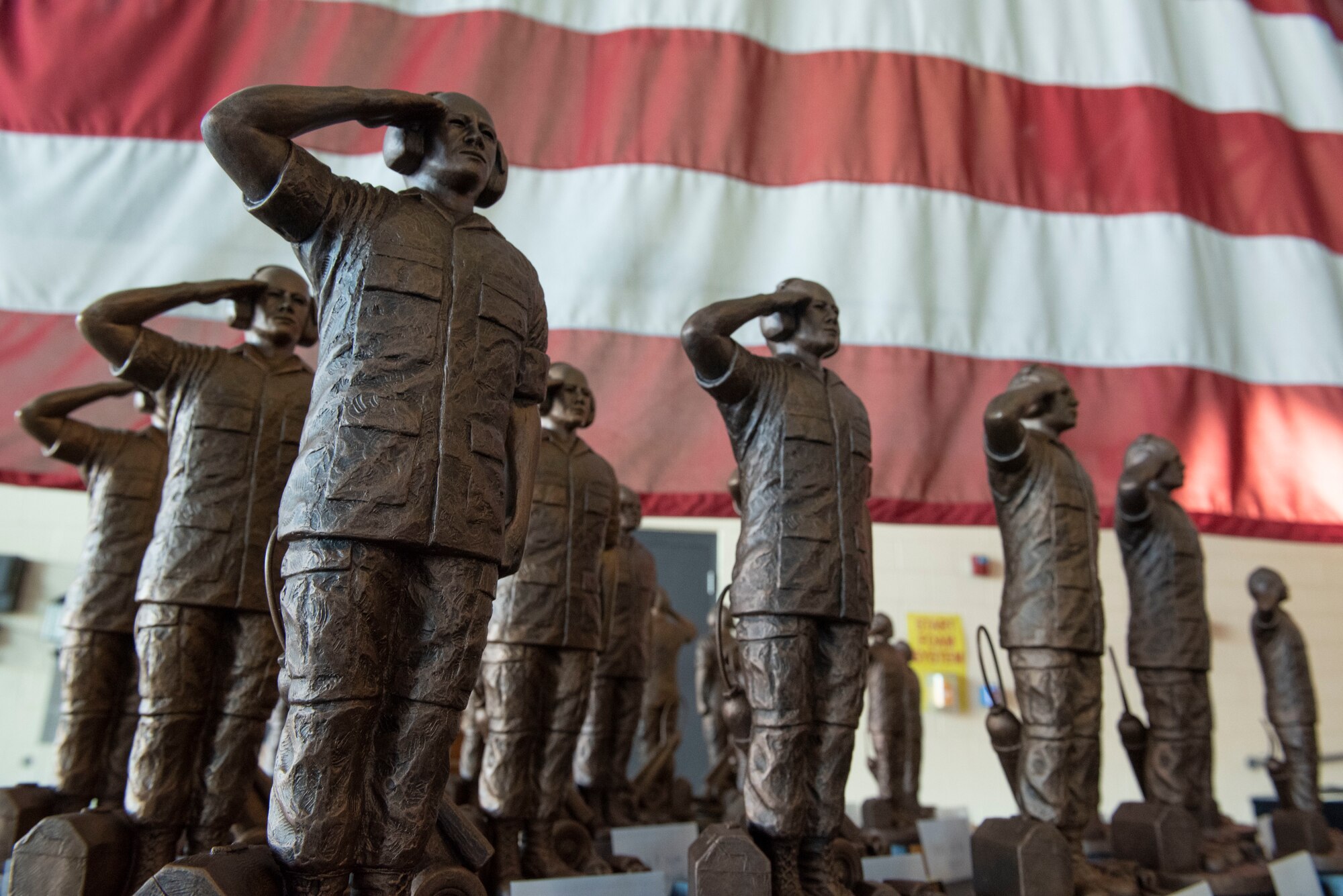 Trophies are displayed and will be awarded at the Maintenance Professional of the Year awards banquet at Moody Air Force Base, Georgia, March 25, 2022. MPOY is a yearly event that recognizes the achievements of airmen from multiple maintenance career fields with awards in various categories. (U.S. Air Force photo by Senior Airman Thomas Johns)