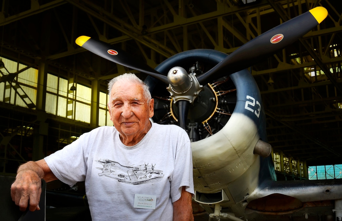 Pearl Harbor survivor stands at Pacific Aviation Museum Pearl Harbor