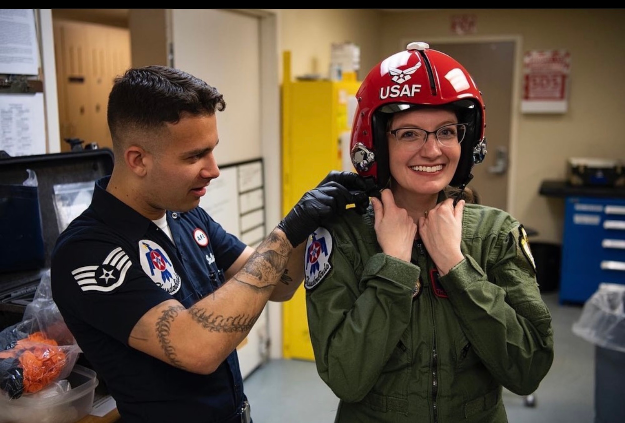 Photo of a person in a helmet