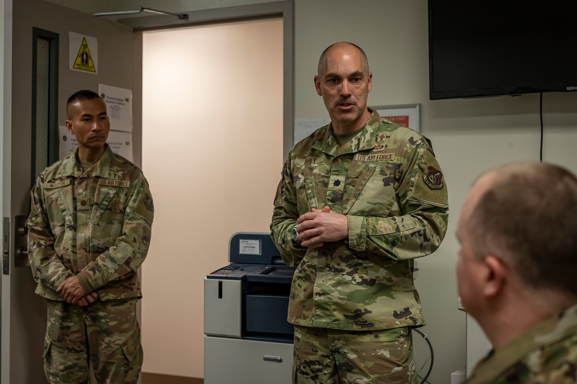 Service member explains how the chaplains and their civilian counterparts work together to provide services to military members and their families.