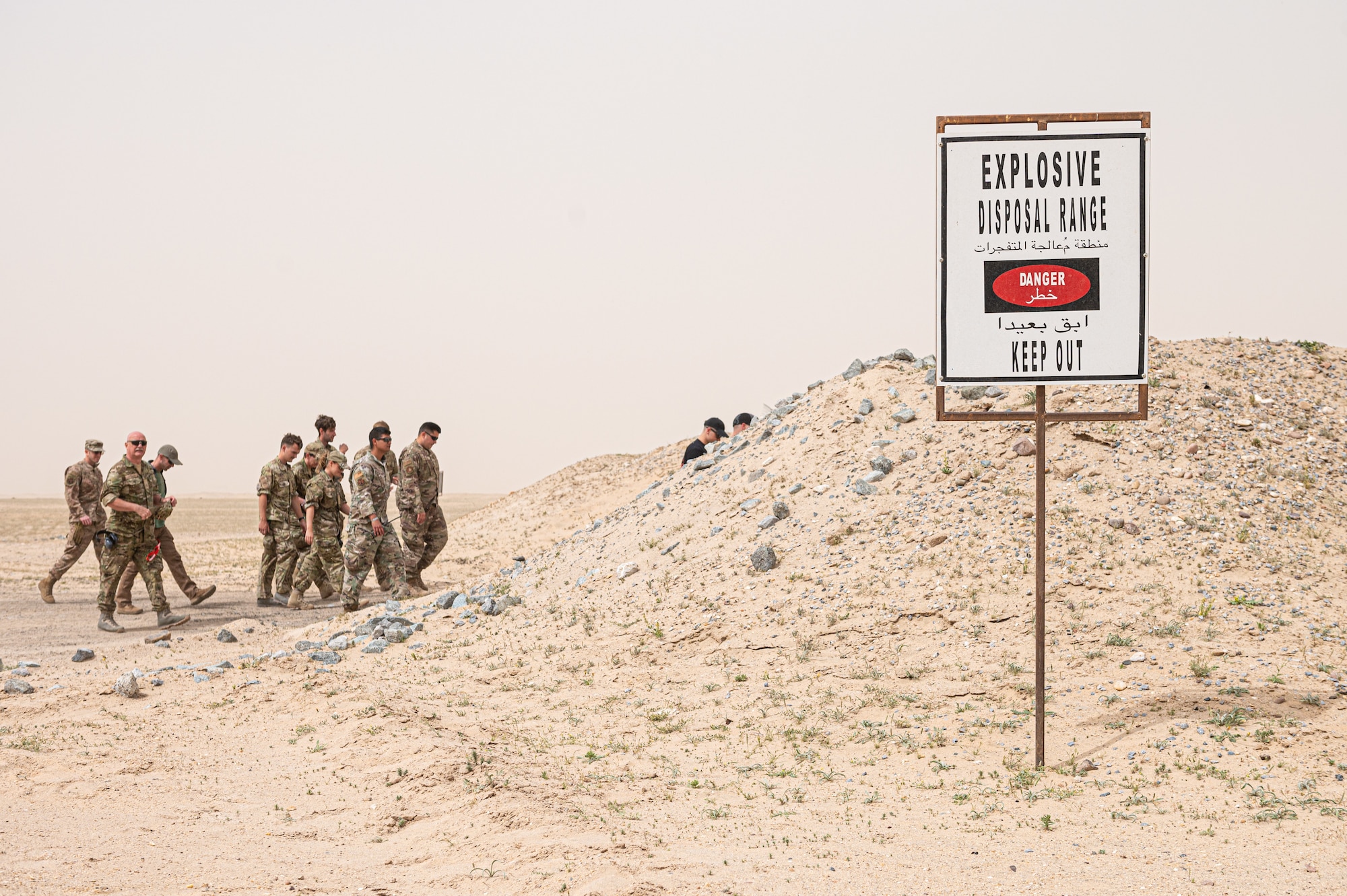 On average, the 386th Expeditionary Civil Engineer Squadron, Explosive Ordnance Disposal flight at Ali Al Salem Air Base has a controlled demolition once a week.  U.S. service members from the Air Force, Army, Marine Corps and coalition partners from Denmark, Italy, and the United Kingdom, participated in a Coalition Demolition Day.