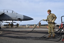 Nearly 50 Air National Guard and Air Force Reserve members from the 104th Fighter Wing, 158th Fighter Wing and 439th Air Mobility Wing completed a joint hands-on Crash, Damaged or Disabled Aircraft Recovery training at Barnes Air National Guard base, Massachusetts, April 3, 2022.